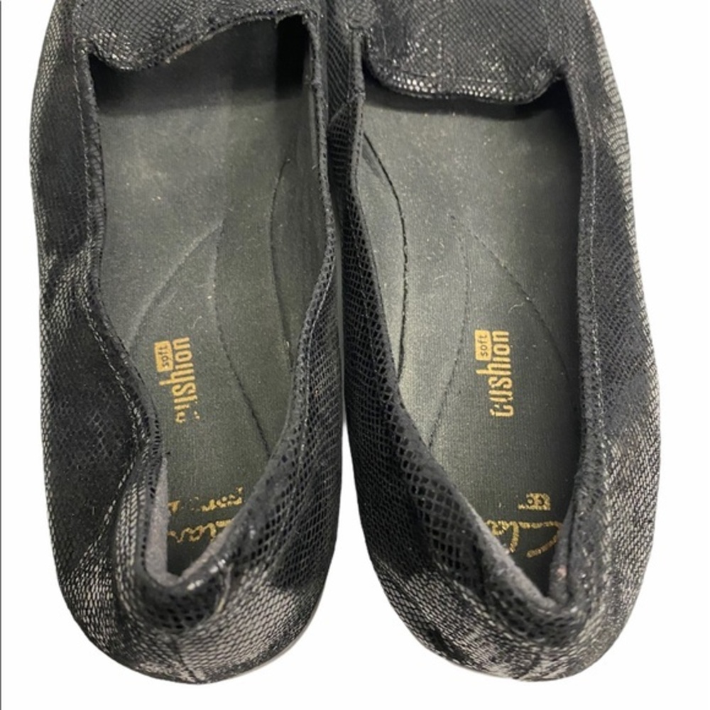 CLARKS | loafers black leather cushion 9.5 - Picture 4 of 7